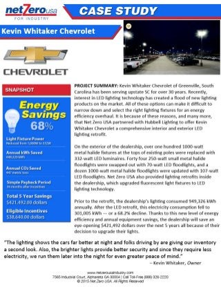 Chevrolet Auto Dealership InteriorExterior LED Upgrade