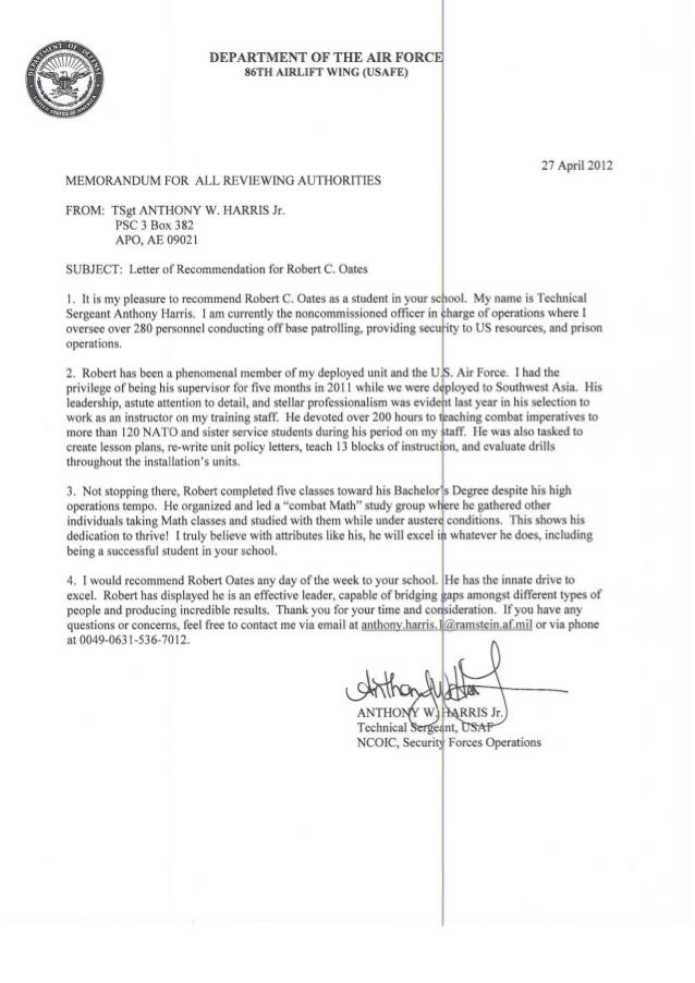 oates letter of recommendation signed where to sign a letter of recommendation