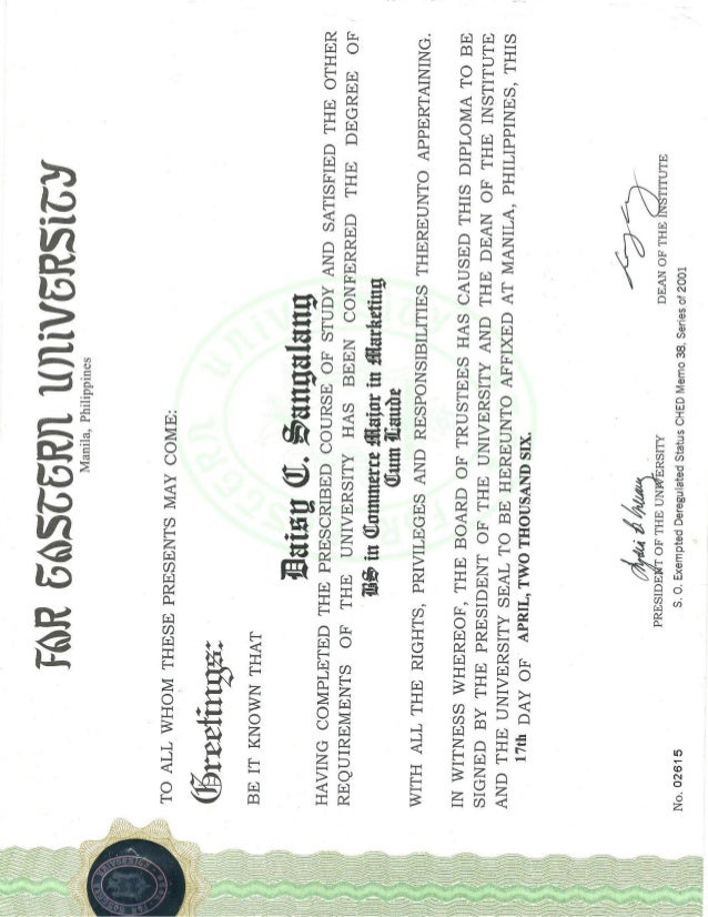 College Transcript of Records and College Diploma (2)
