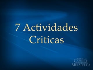 7 Actividades Criticas en Melaleuca