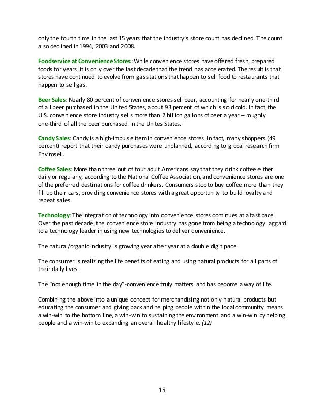 quickngreen natural convenience stores 2016 the greening year convenience store daily sales report