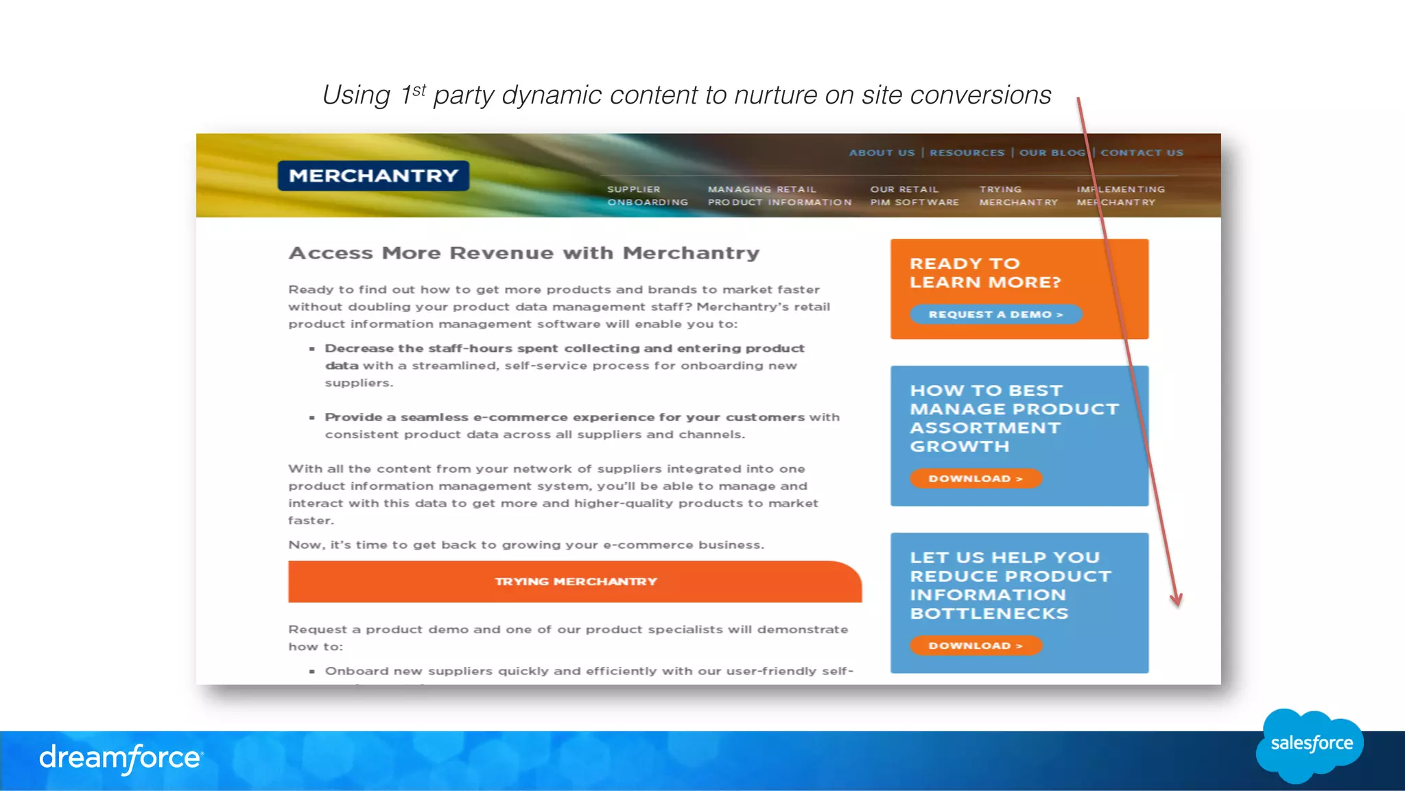 Using 1st party dynamic content to nurture on site conversions 
 