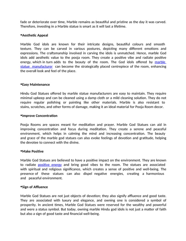 7 Advantages Of Decorating Pooja Room with Marble God Statues.ppt