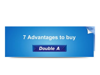 7 advantages to buy Double A Paper