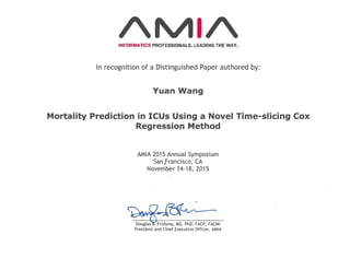 AMIA 2015 Award Certification2