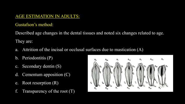 Reading. Add Age Method AGE ESTIMATION IN FORENSICS | PPTX | Dental Health | Diseases and ...