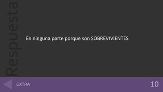 Respuesta
En ninguna parte porque son SOBREVIVIENTES
 