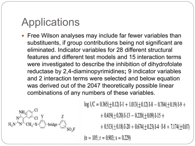 Hansch and Free-Wilson QSAR Models | PPTX