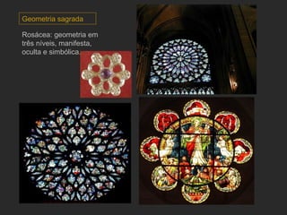 Rosácea: geometria em três níveis, manifesta, oculta e simbólica. Geometria sagrada 