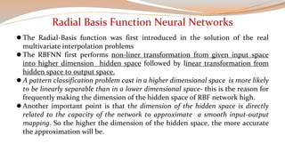 Topic-07: Radial Basis Function Neural Networks | PDF