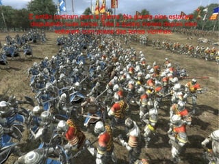 E então partiram para a guerra. Na guerra eles estavam
disputando suas terras. Três a quatro meses depois eles
        voltaram com posse das terras vizinhas.
 