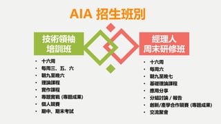 AOI智慧升級─AI訓練師在地養成計畫_台灣人工智慧學校