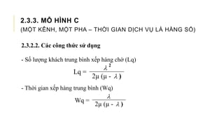 Lý thuyết xếp hàng và ứng dụng