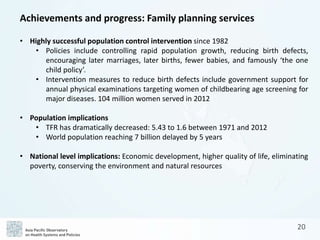 APO People's Republic of China Health System Review (Health in ...