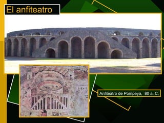 Anfiteatro de Pompeya,  80 a. C. El anfiteatro 