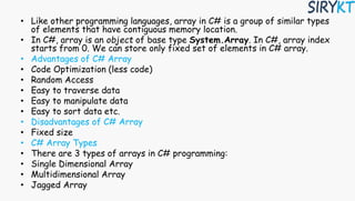 7array in c# | PPT