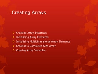 Module 7 : Arrays | PPT