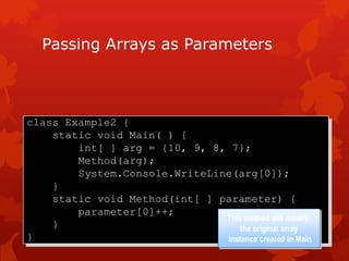 Module 7 : Arrays | PPTX
