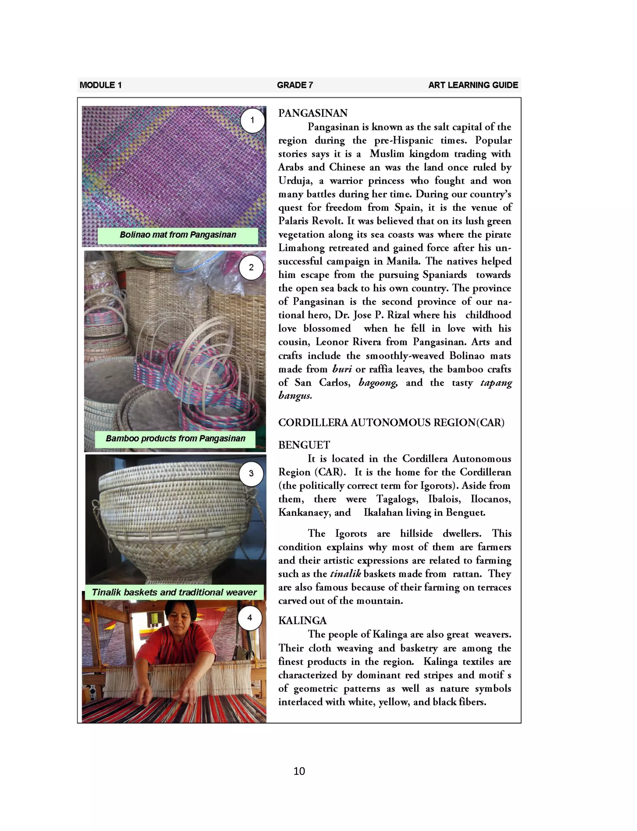 Grade 7 Learning Module in Art (Quarter 1 to 4) | PDF