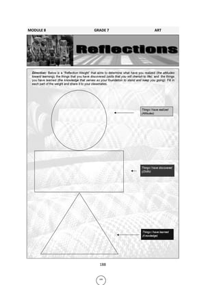 188
189
MODULE 8 GRADE 7 ART
LEARNING GUIDE
 