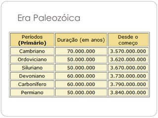 Era Paleozóica
 