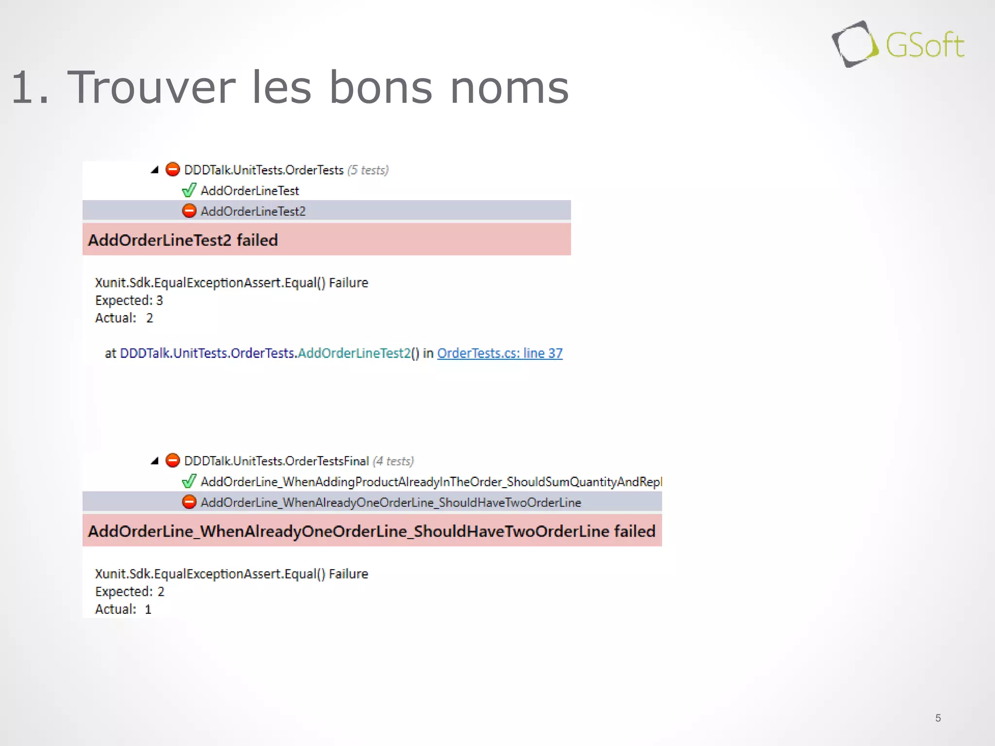 5
1. Trouver les bons noms
 