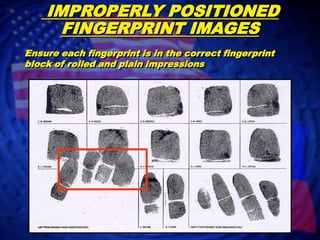 NO FINGERPRINTS ON BACK OF CARDSImages - “Incorrect” Two retabs in one block 		and fingerprints on back of card