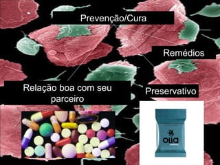 Prevenção/Cura
PreservativoRelação boa com seu
parceiro
Remédios
 