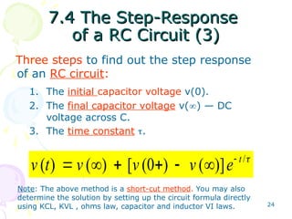 Voltage In Rc Circuit Comprehensive Study of First-Order Electrical Circuits: RC and RL ...