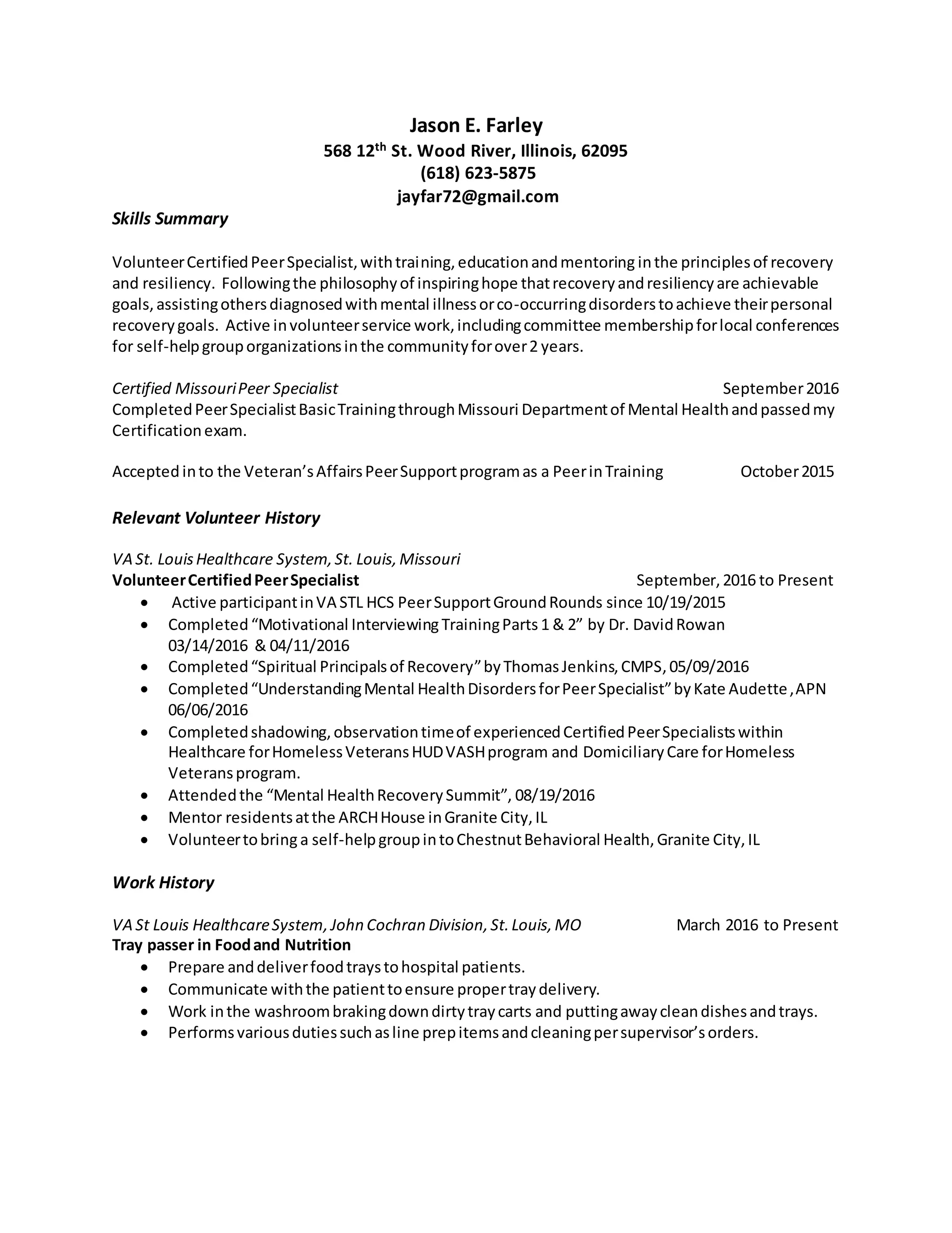 PEER SUPPORT RESUME 1 PDF - PEER SUPPORT RESUME 1 1 2048 