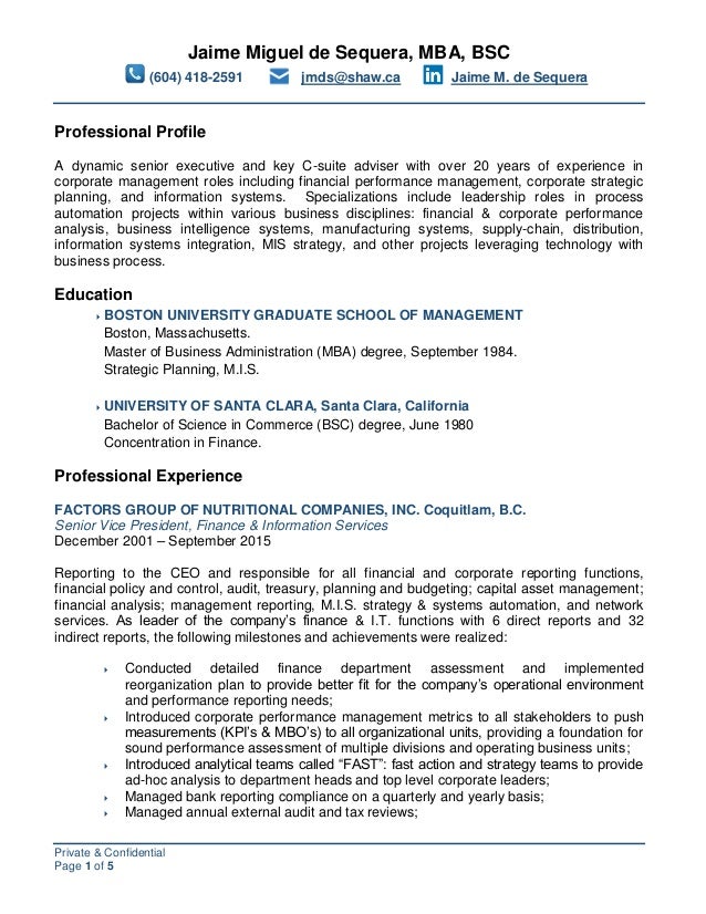 jaime m de sequera professional profile cv professional profile cv