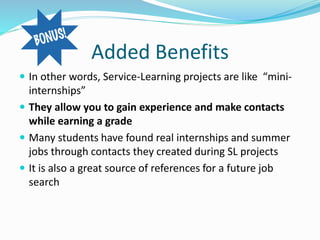 Service Learning Power Point | PPTX