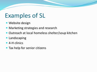 Service Learning Power Point | PPTX