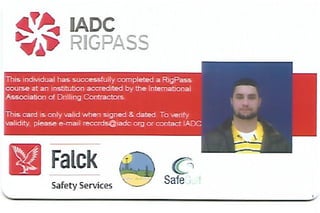 RIGPASS COMPLETION CARD