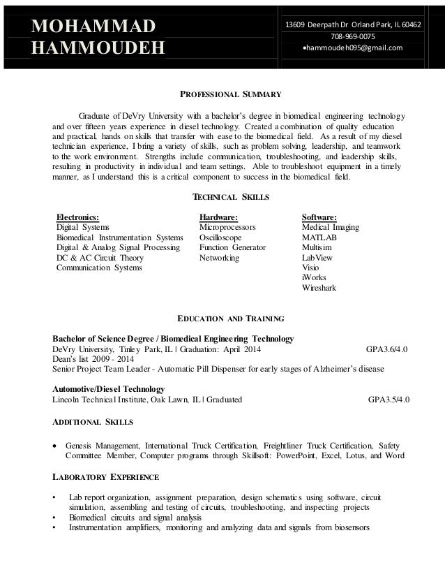 Bmet Resume June 2021