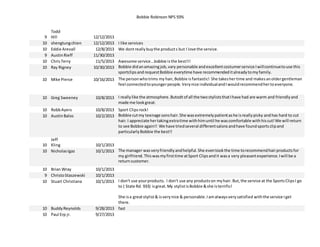 NPS Score Bobbie Robinson | DOCX