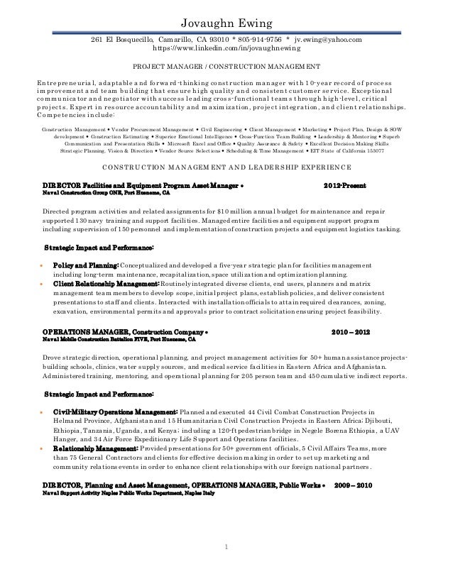 j ewing ge johnson project manager resume program manager resume