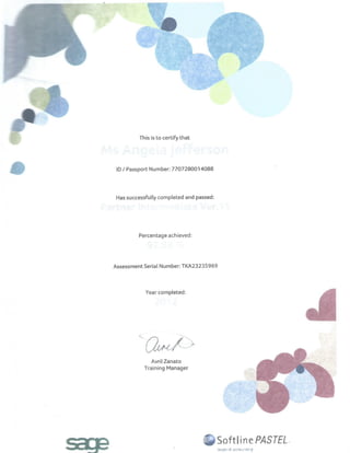 Pastel Certificate