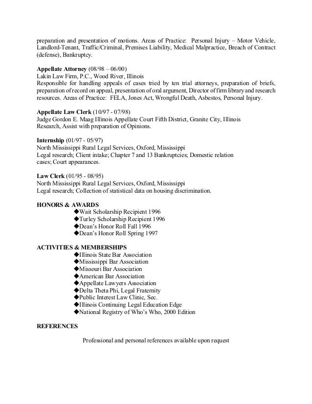 District attorney law clerk resume