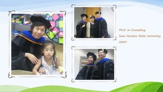 Ph.D. in Counseling
Sam Houston State University
2009
 