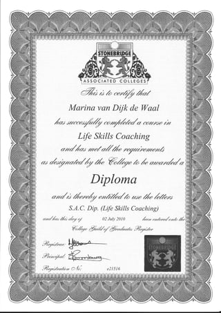 Diploma Life Skills Coaching 