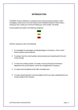 Finance Roadmap example | DOCX