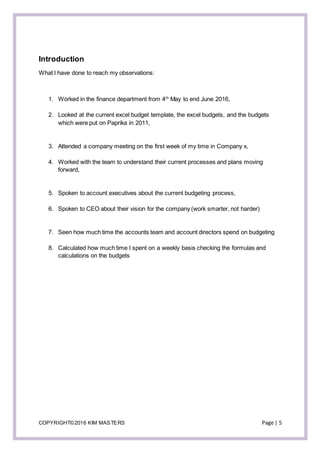 Finance Roadmap example | DOCX