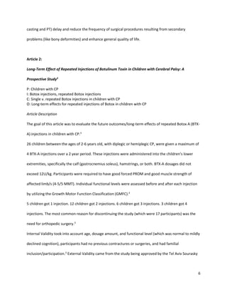 Benefits of Botox for Cerebral Palsy Patients | PDF