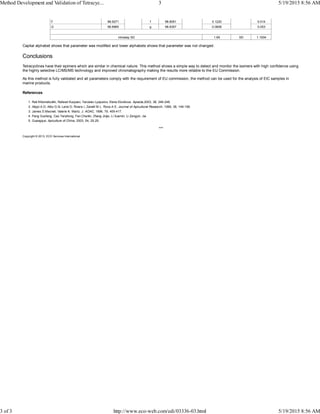 Method Development and Validation of Tetracycline Antibiotics and their ...