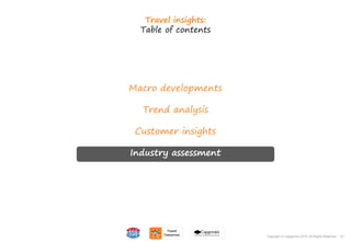 61Copyright © Capgemini 2015. All Rights Reserved
Macro developments
Trend analysis
Customer insights
Industry assessment
Travel insights:
Table of contents
61Copyright © Capgemini 2015. All Rights Reserved
 