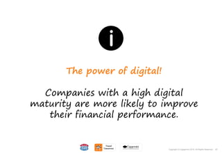 67Copyright © Capgemini 2015. All Rights Reserved
The power of digital!
Companies with a high digital
maturity are more likely to improve
their financial performance.
67Copyright © Capgemini 2015. All Rights Reserved
 