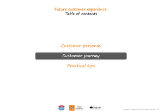 90Copyright © Capgemini 2015. All Rights Reserved
Customer personas
Customer journey
Practical tips
Future customer experience:
Table of contents
90Copyright © Capgemini 2015. All Rights Reserved
 