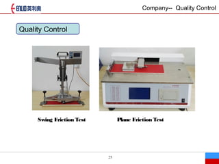 25
Quality Control
Swing Friction Test Plane Friction Test
Company-- Quality Control
 