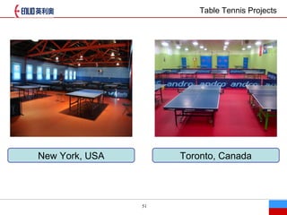 51
Table Tennis Projects
New York, USA Toronto, Canada
 